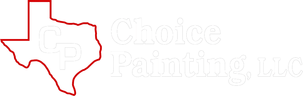 Choice Painting, LLC Waco, Texas White Logo and Text